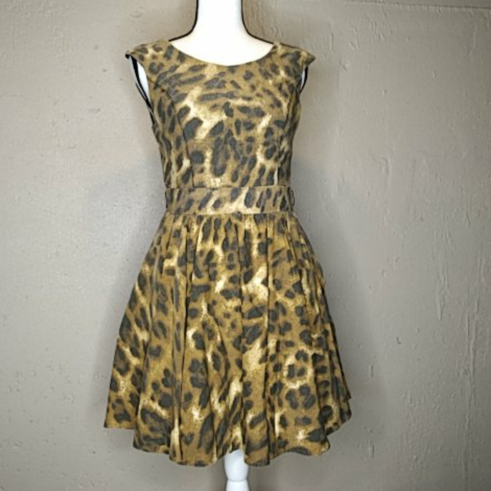 XOXO Animal Print Mini Dress A-Line Stretch 13/14